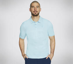 SKECHERS Polo homme Off Duty bleu clair