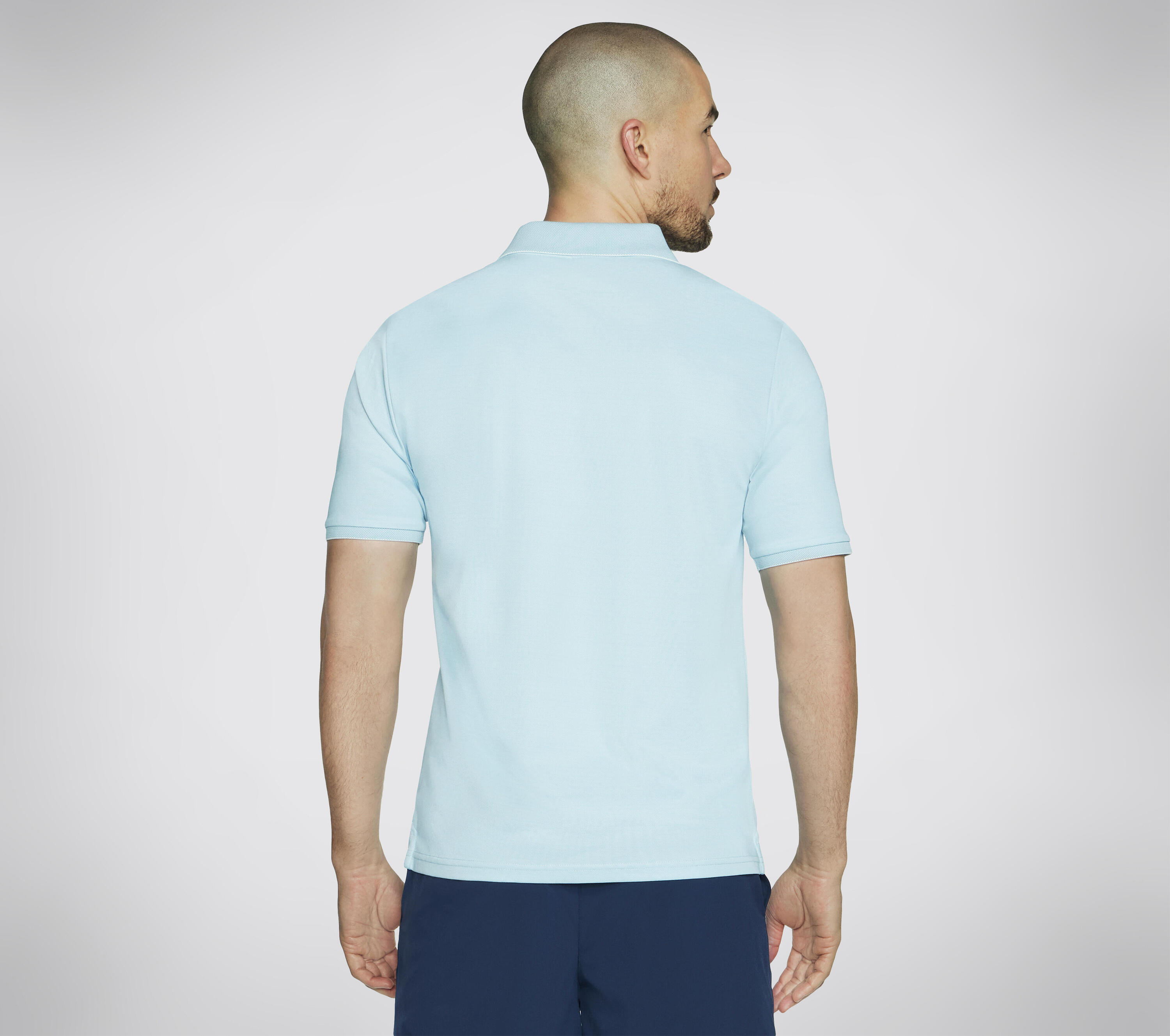 SKECHERS Polo homme Off Duty bleu clair 2/3