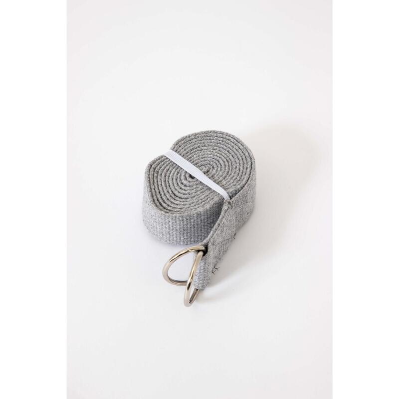 Set de 20 cinturones de yoga - algodón reciclado - gris claro