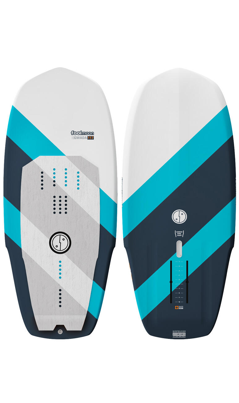 FOOLMOON Wing Board - Gwada 117 L - white/turquoise/gray