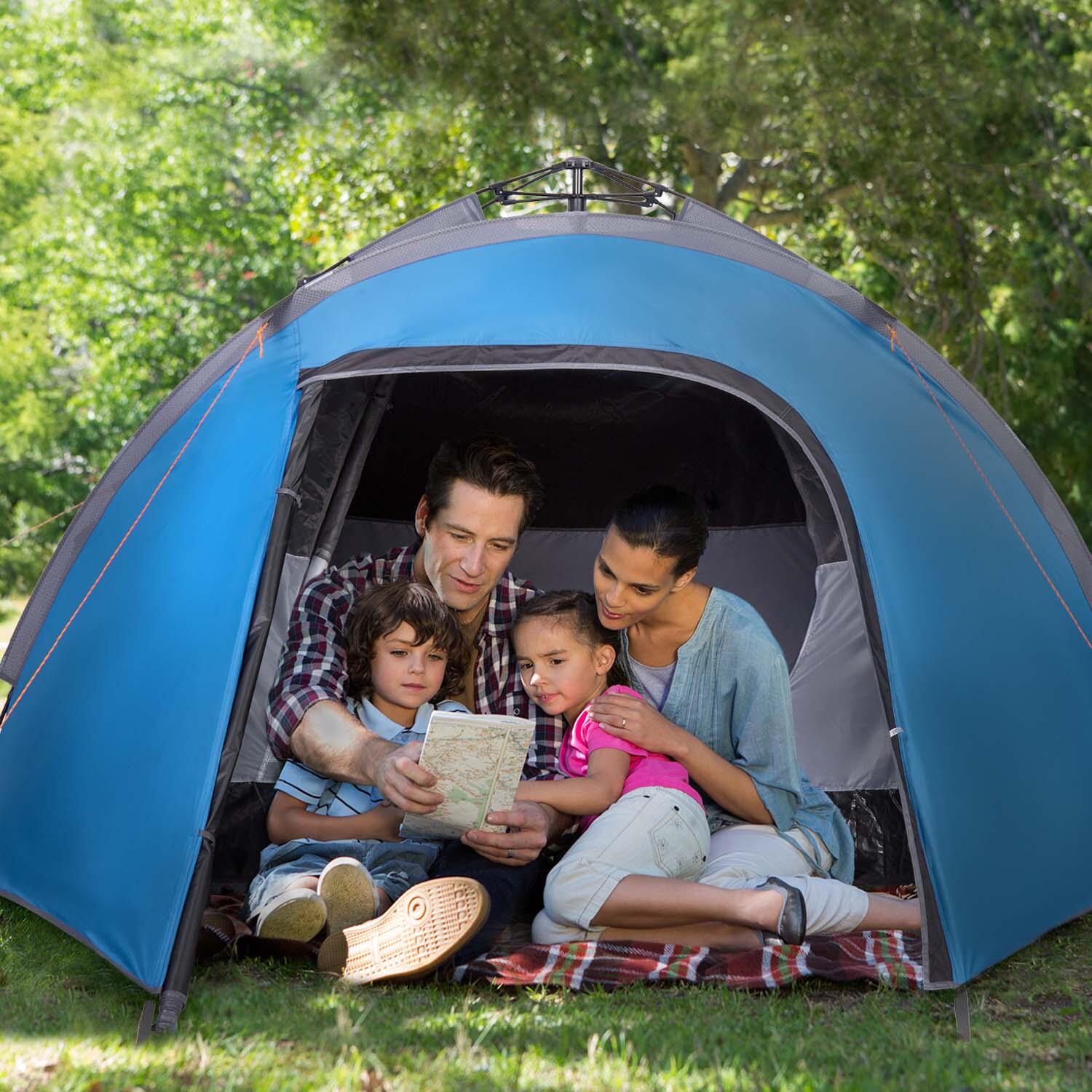 Tente Familiale Premium 4 Personnes - Tente de camping imperméable et occultante 5/6