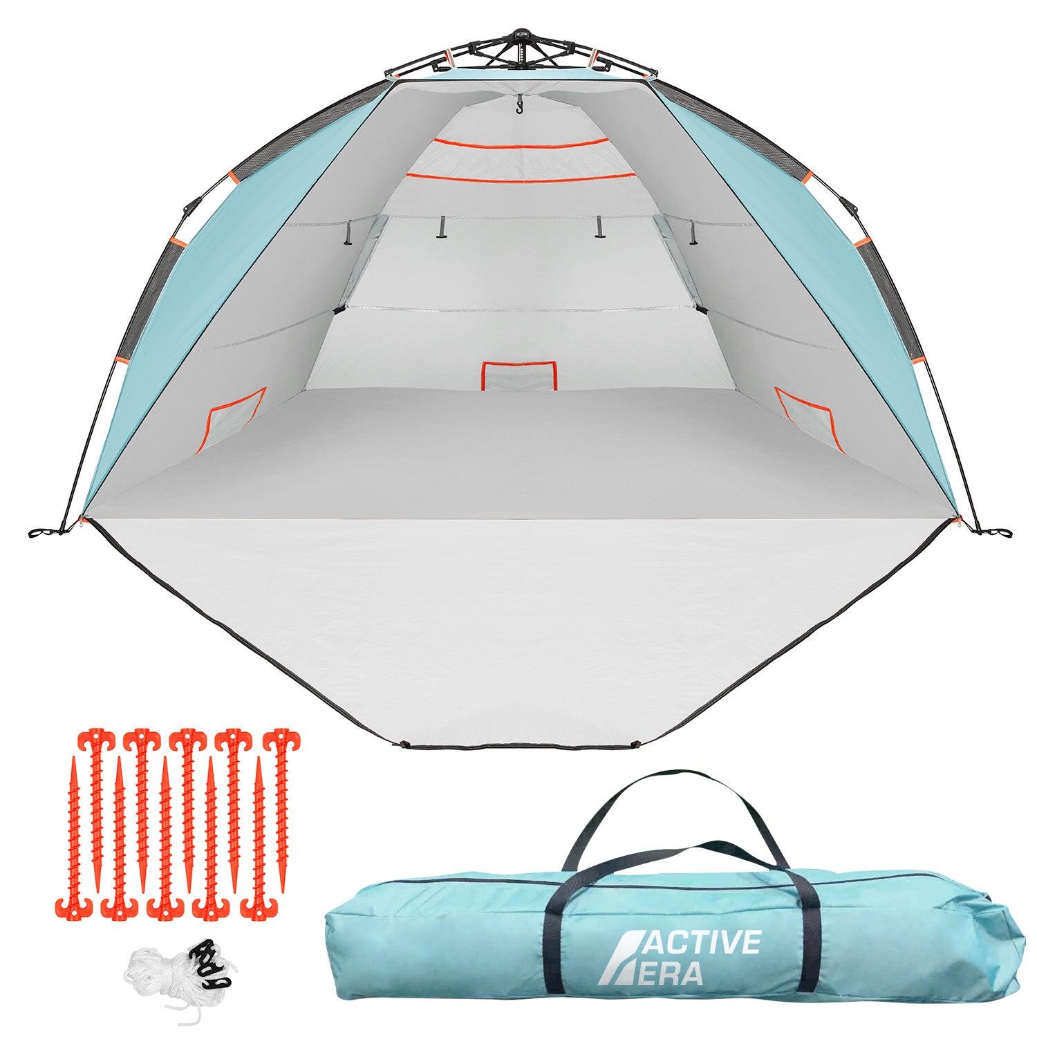 Tente de Plage de Luxe pour 4-5 Personnes Avec Protection Solaire UV UPF 50+ 2/7