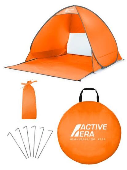 Tenda da Spiaggia Pop Up - Protezione Solare UV UPF 50+ - Arancione