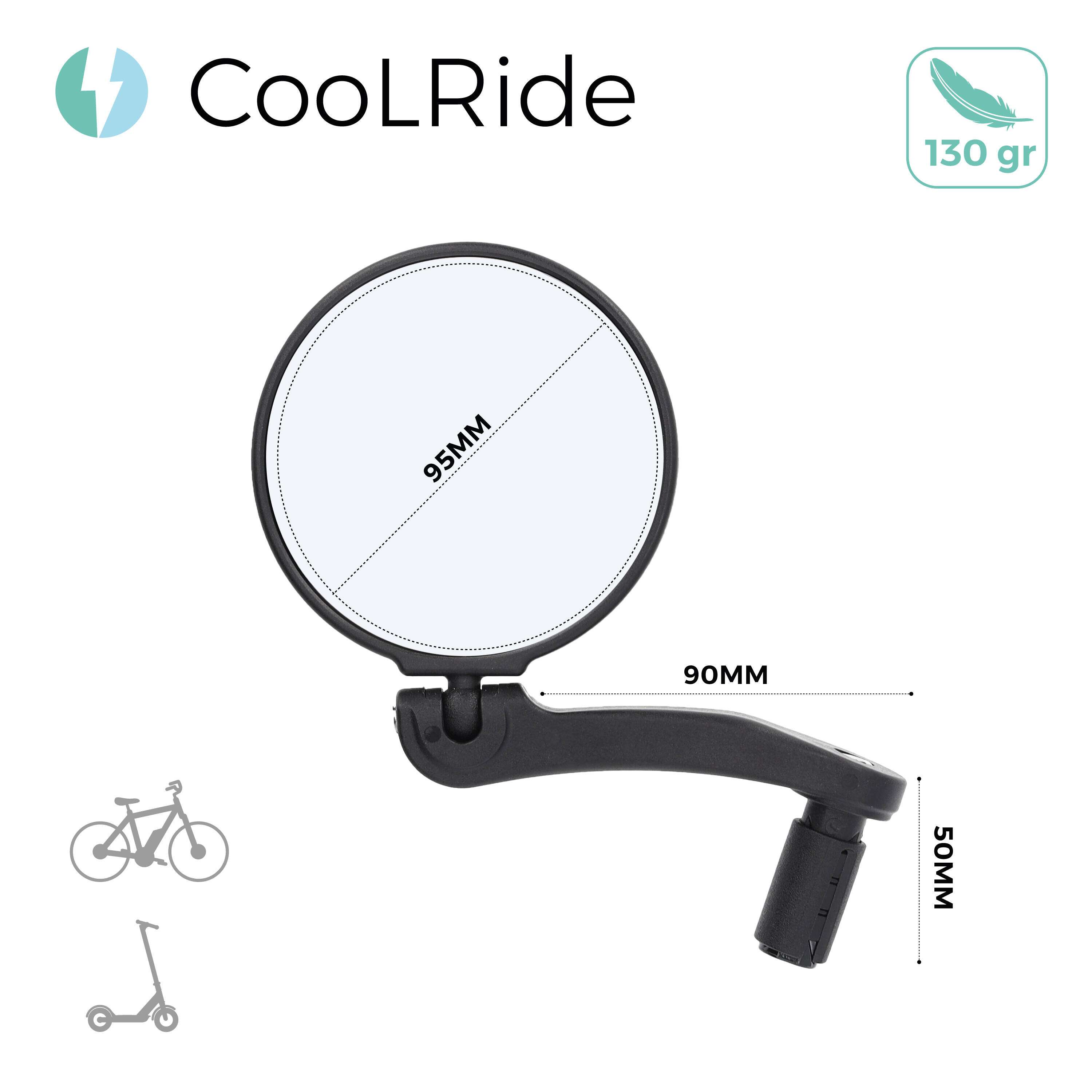 Rétroviseur CooLRide réversible avec expandeur 2/4