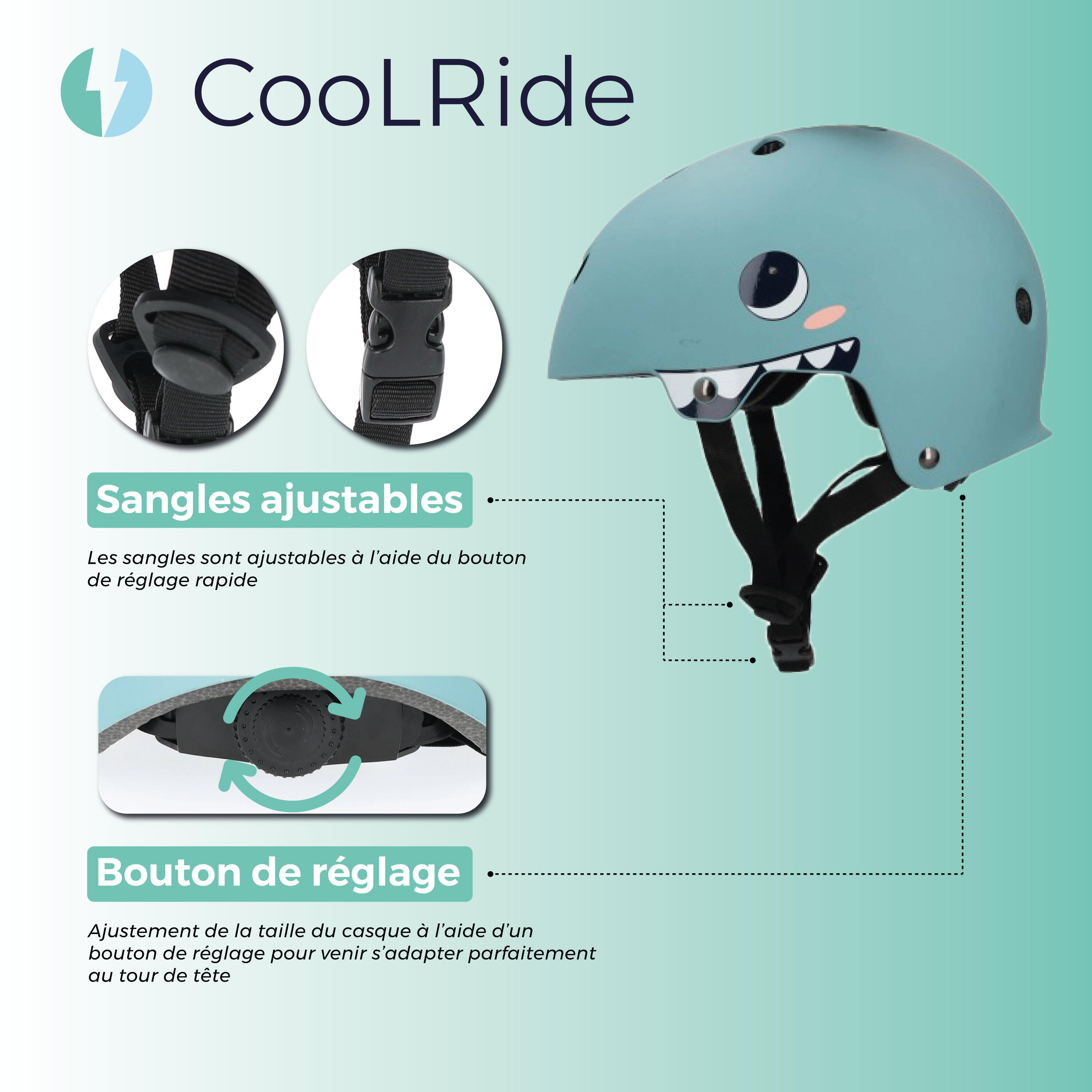 Casque Multisports enfant CooLRide Shark 7/7