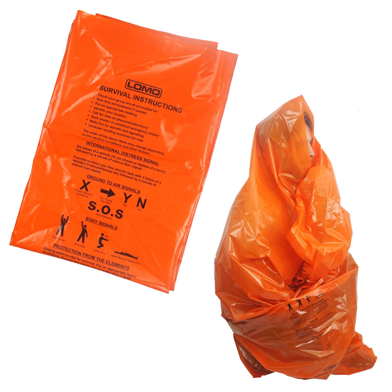 LOMO Lomo Survival Bag - Orange - 10 Pack