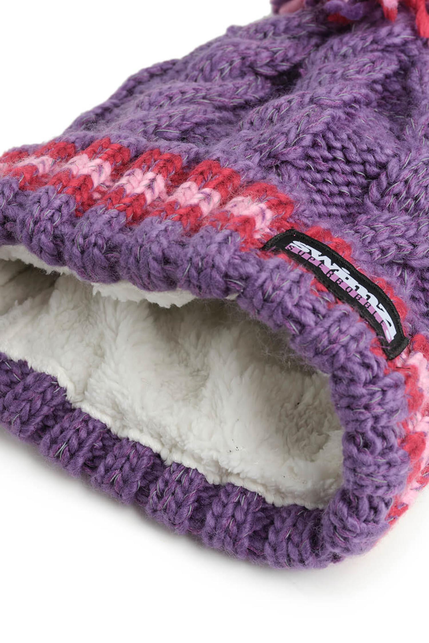 Berries Cable Knit Super Bobble Hat 5/7