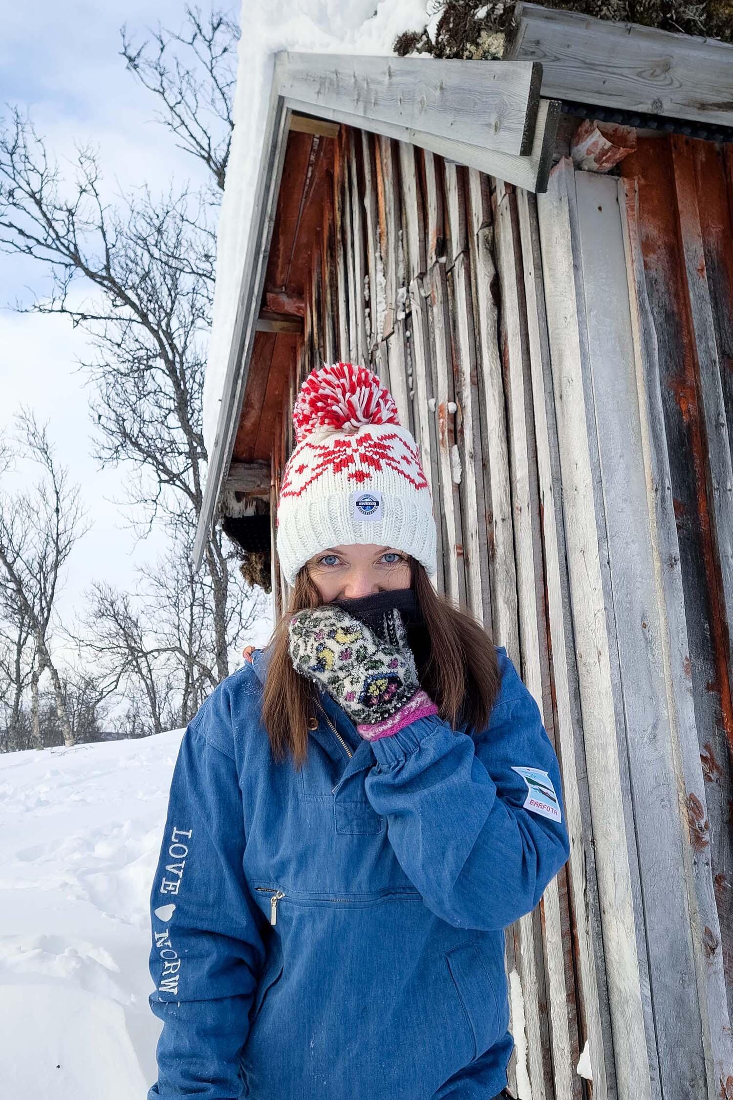 Ruby Flora Nordic Knit Reflective Superbobble Hat 3/3