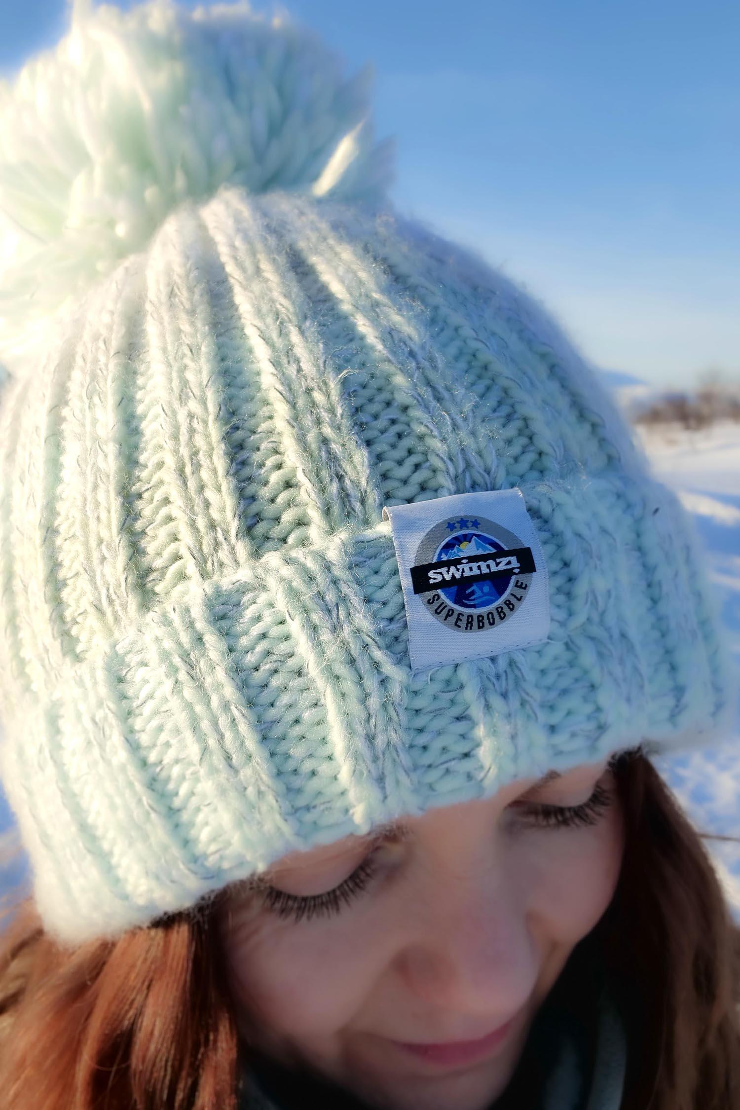 SWIMZI Peppermint White Gradient Super Bobble Hat