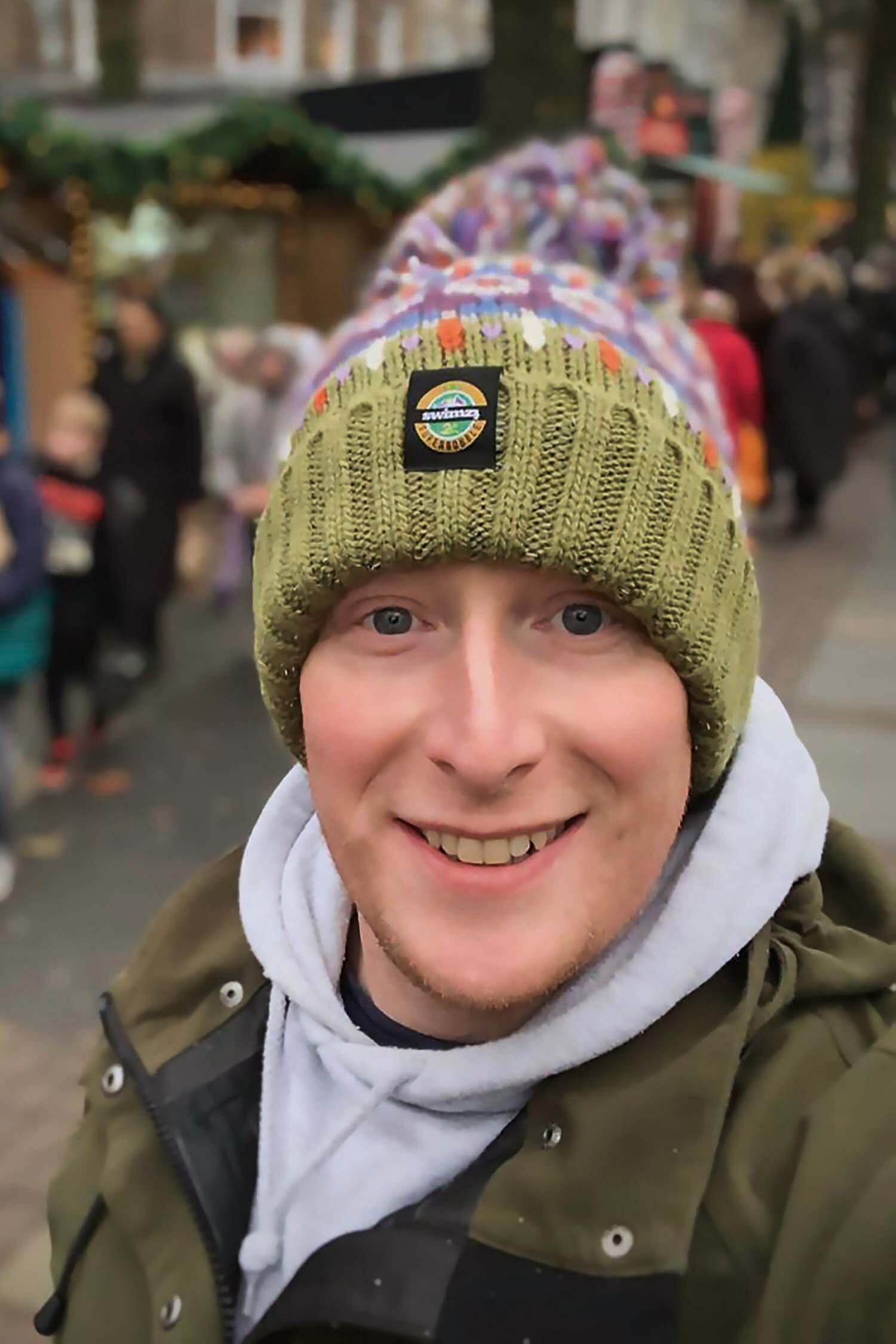 SWIMZI Tundra Fairisle Knit Reflective Superbobble Hat