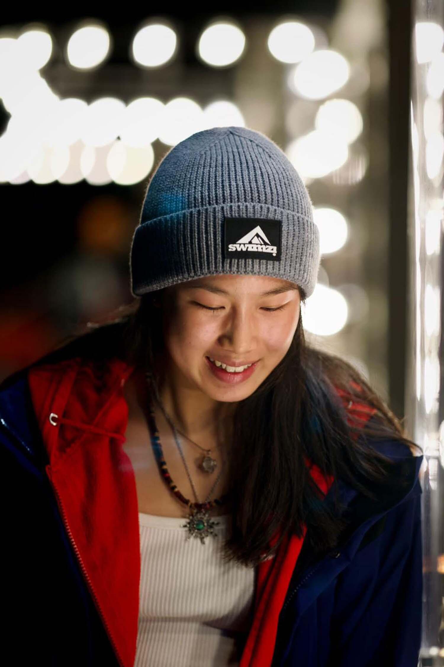SWIMZI Silver Grey Beanie Hat