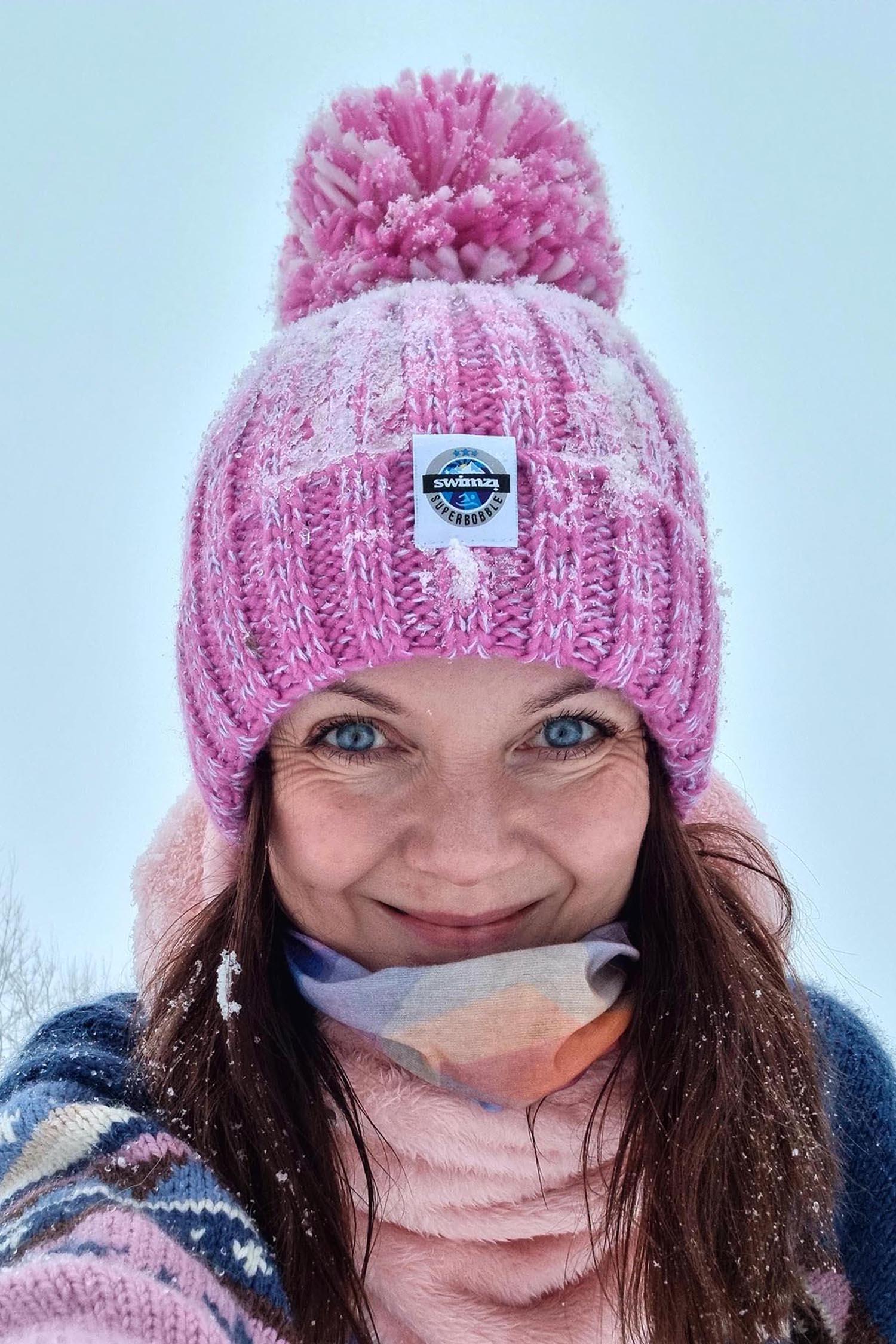 SWIMZI Rose Pinks Gradient Super Bobble Hat