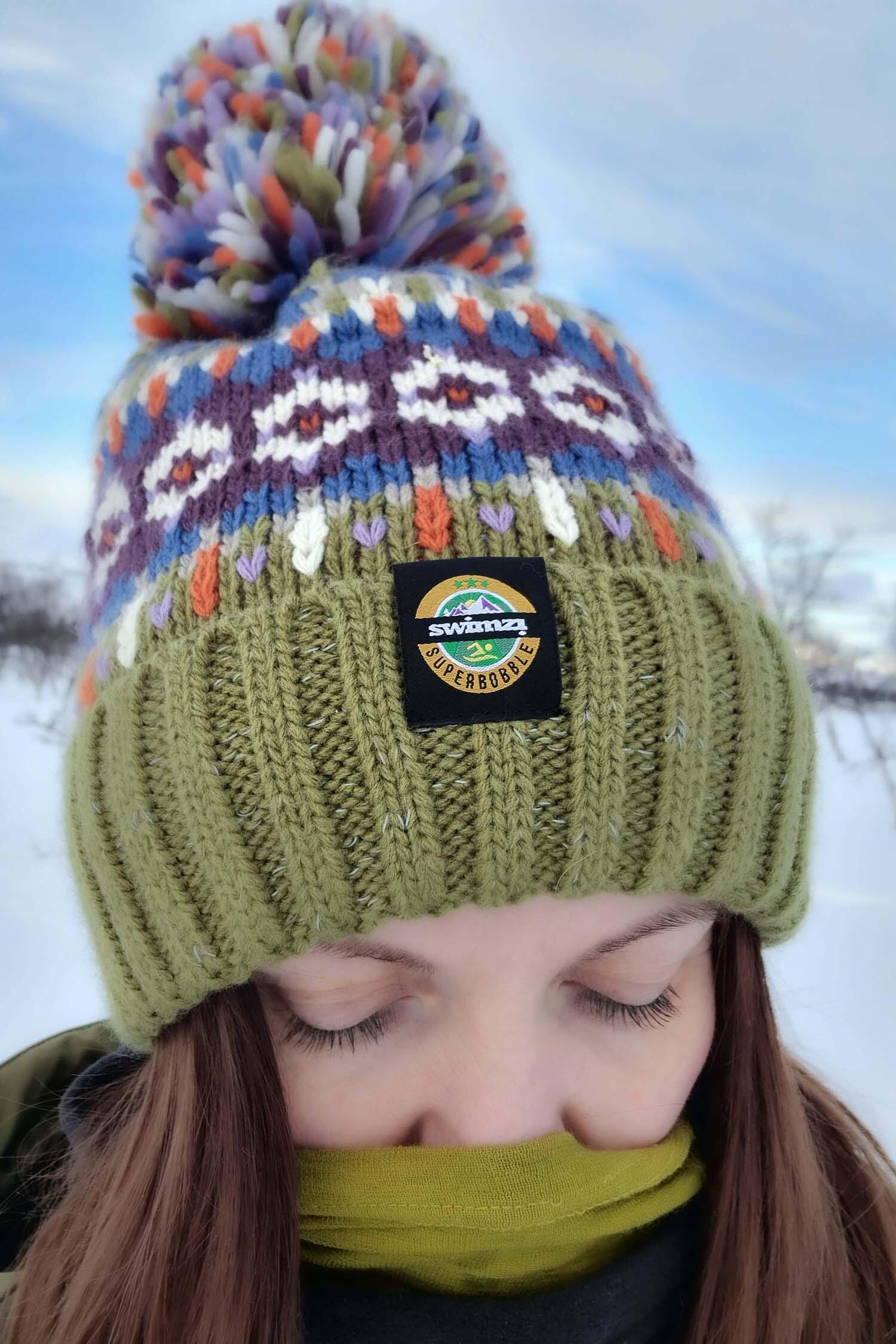 Tundra Fairisle Knit Reflective Superbobble Hat 5/6