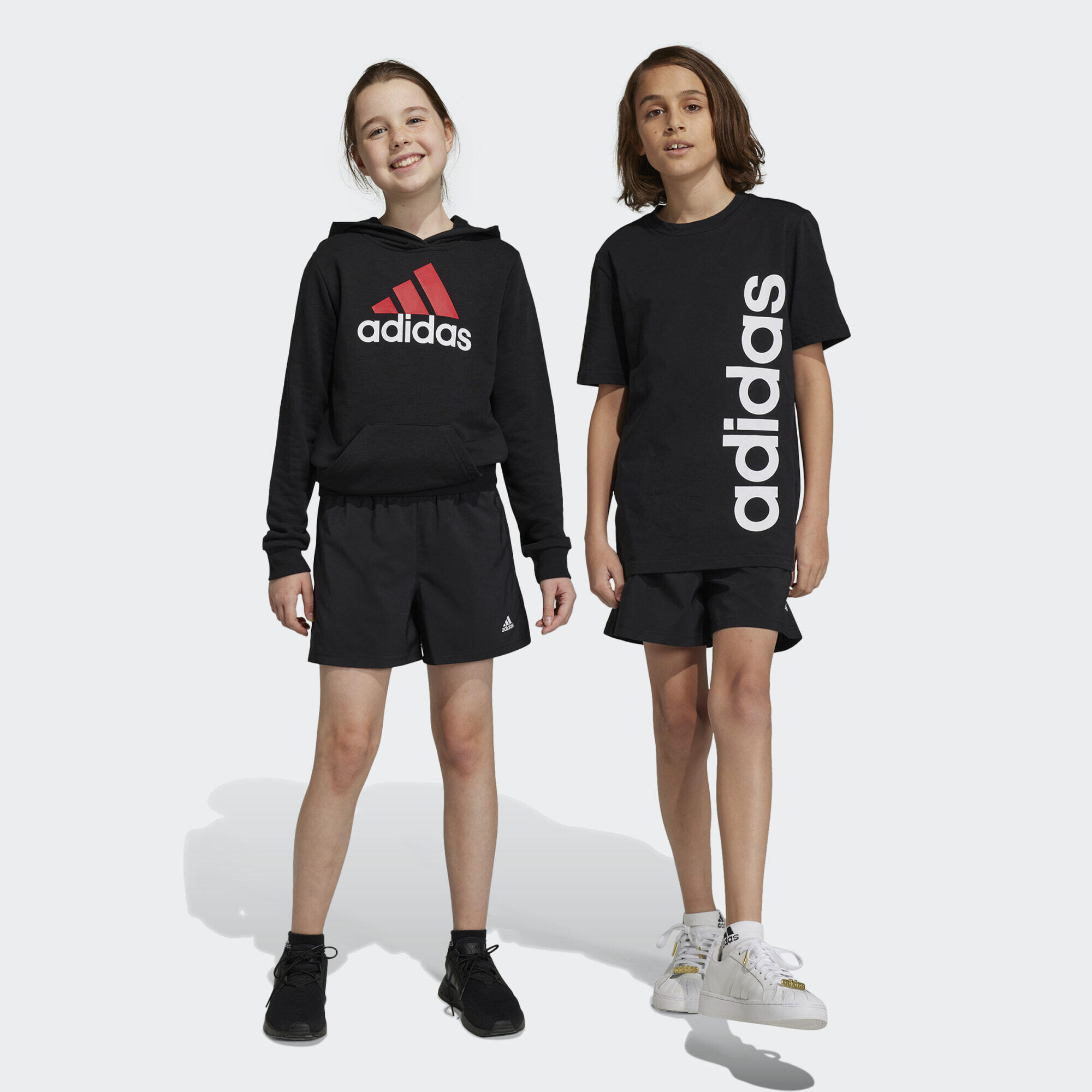 Adidas - Short Petit Logo Essentials Chelsea - Short - Blanc|noir - Decathlon