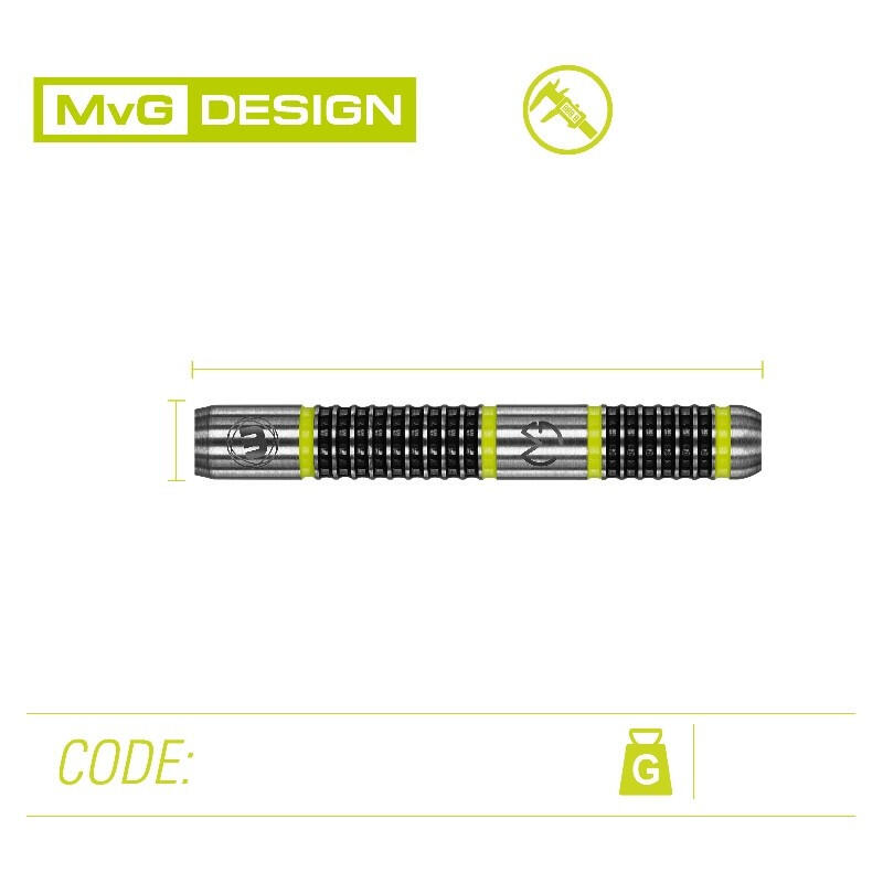 MvG Aspire fléchettes point en acier 21 gr.