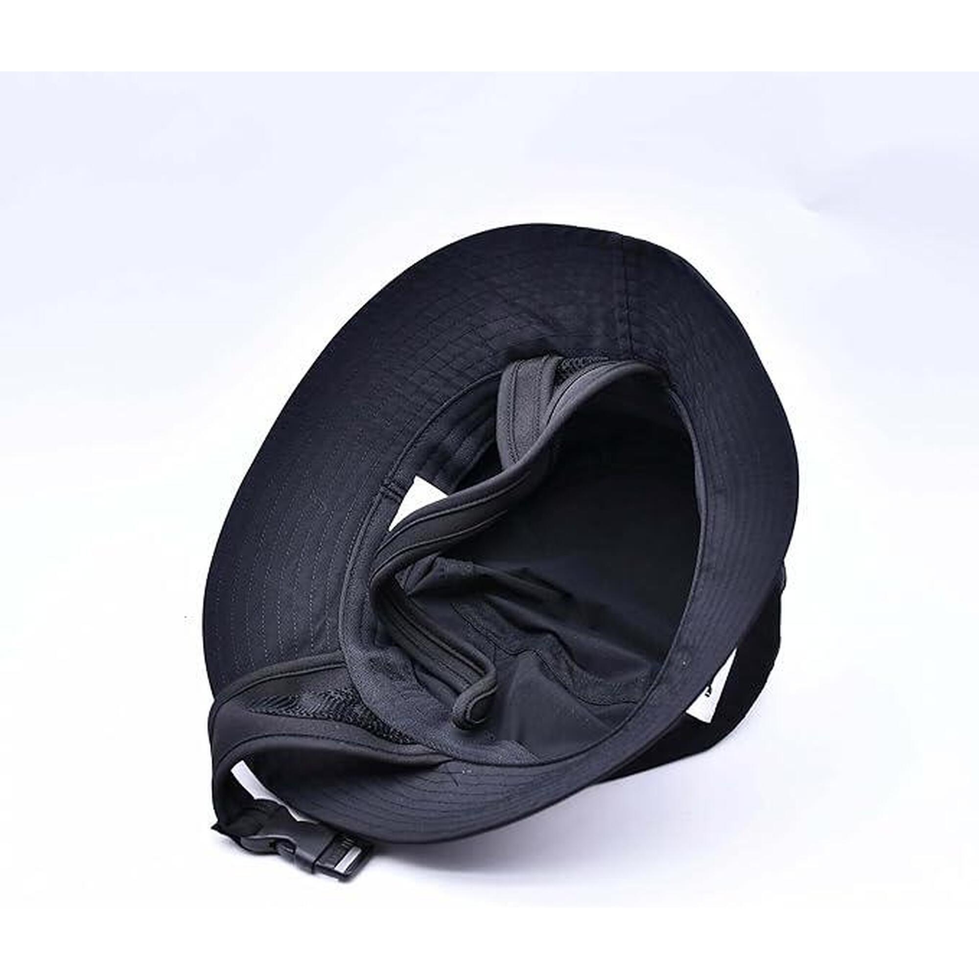 Sombrero de Protección Solar con Visera Flexible - (Negro)