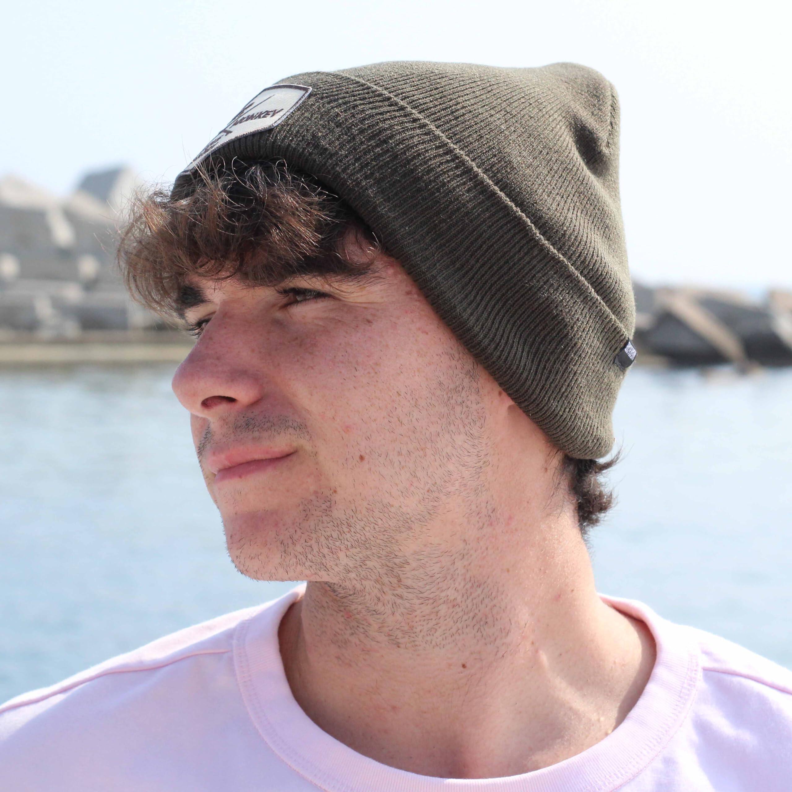Cappello lavorato a maglia - Berretto riciclato - Taglia unica - (Verde oliva) 5/6