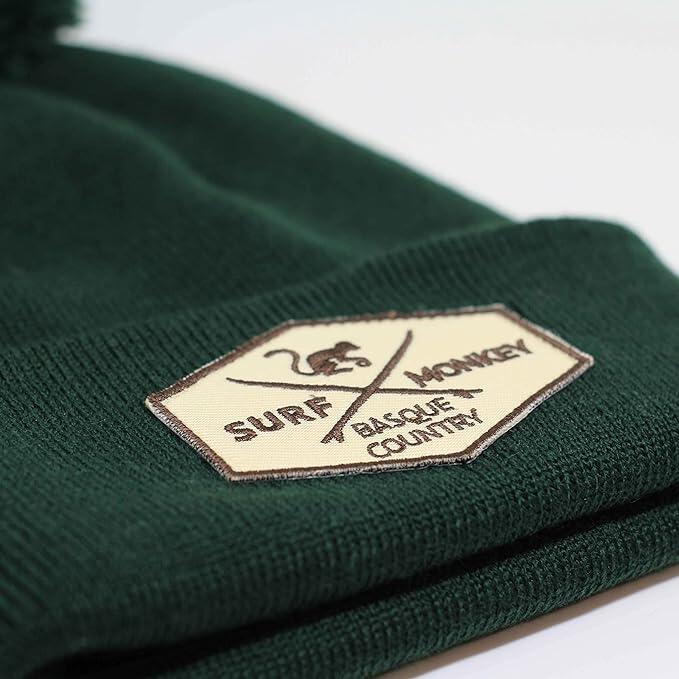 Beanie Gorro niño / niña - Talla única - con pompón (Verde) 2/4