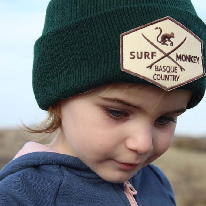 Beanie Gorro niño / niña - Talla única - con pompón (Verde) 3/4
