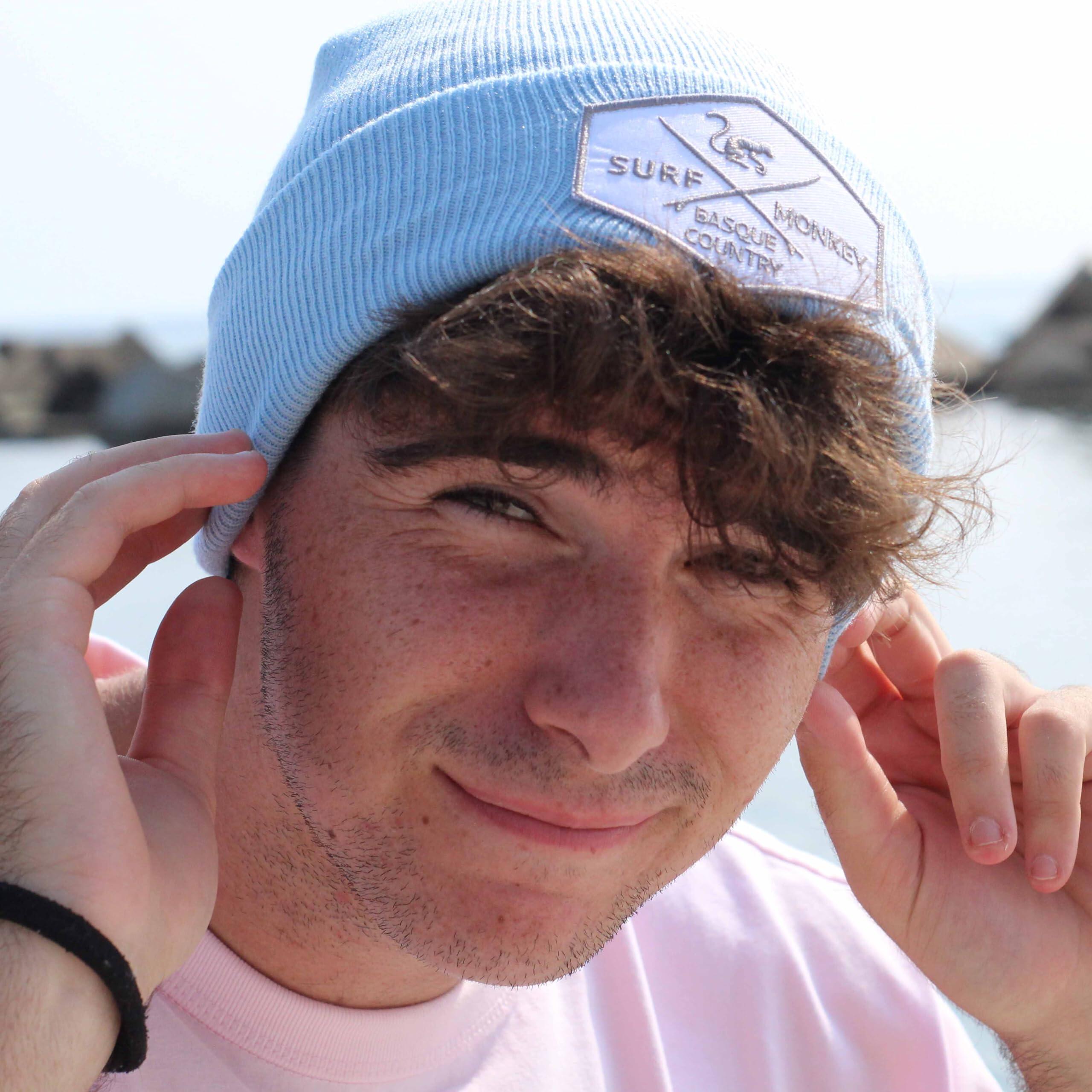 Bonnet tricoté - Bonnet recyclé - Taille unique - (Bleu clair) 3/5