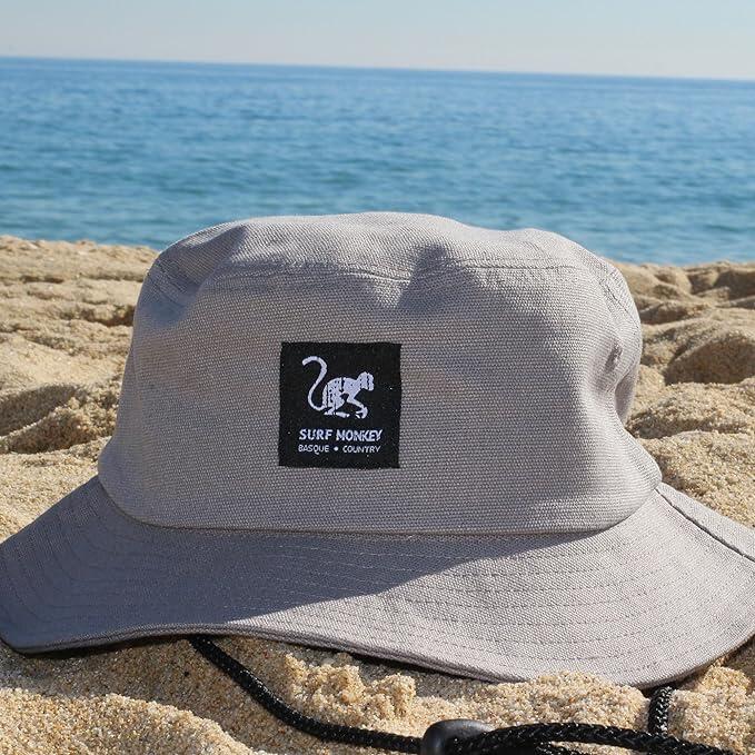 Chapeau de trekking avec cordon – coton – S/M (Gris) 2/5