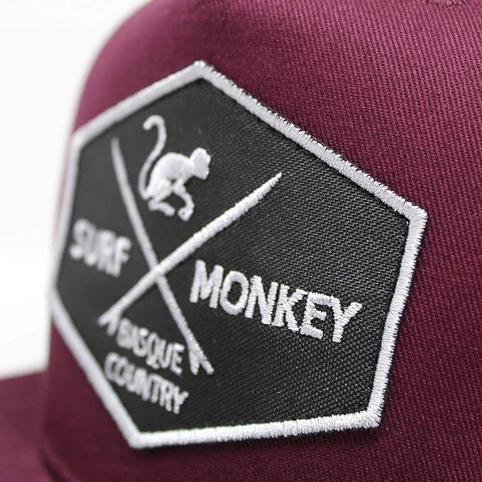 Gorra Trucker - Visera Plana - Snapback / Adulto / Talla única (Granate) 3/5