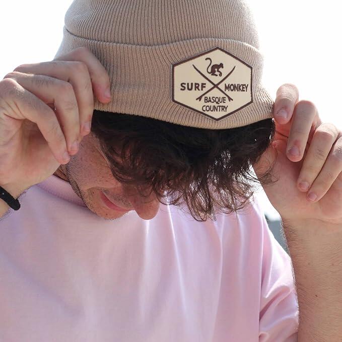 Cappello lavorato a maglia - Berretto riciclato - Taglia unica - (Beige) 3/6