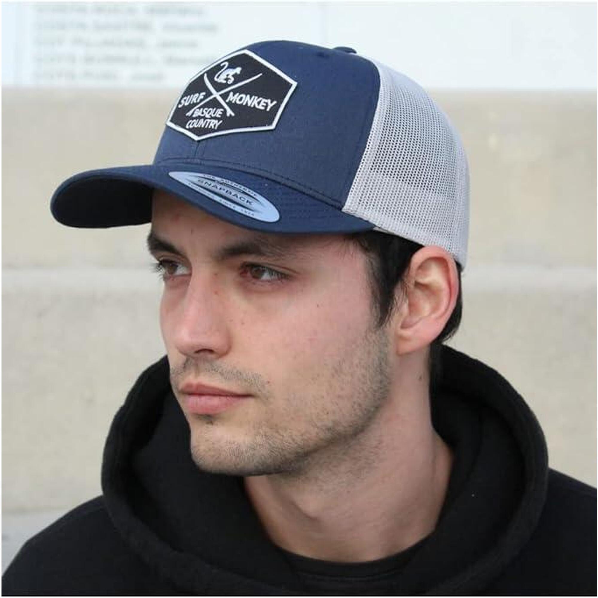 Gorra Trucker - 6 Paneles / Adulto / Talla única (Azul/Gris)