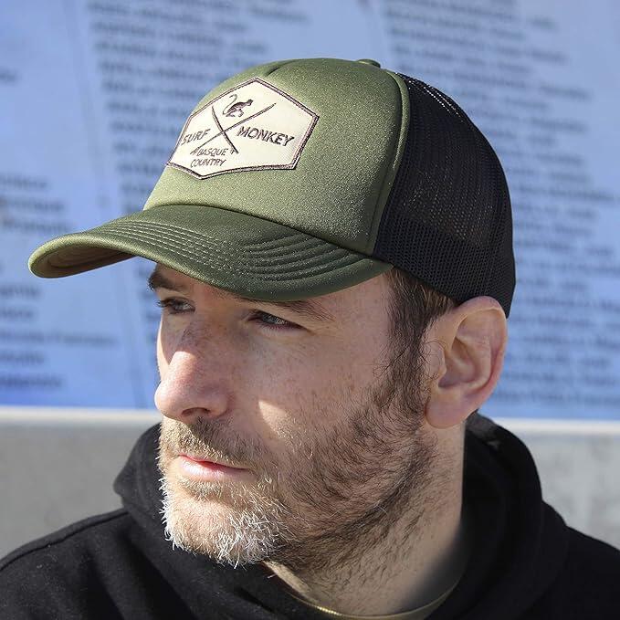 Gorra Trucker - Acolchada / Adulto / Talla única (Oliva/Negro) 4/7