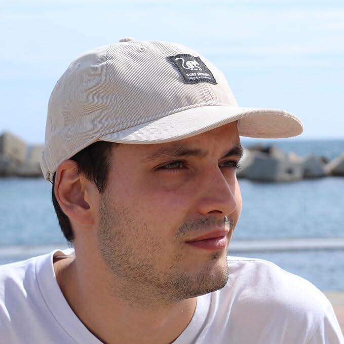 Casquette de baseball -Velours côtelé - Recyclé / Adulte / Taille unique (Beige) 4/7