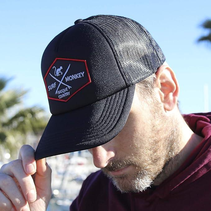 Gorra Trucker - Acolchada / Adulto / Talla única (Negro/Negro) 3/6