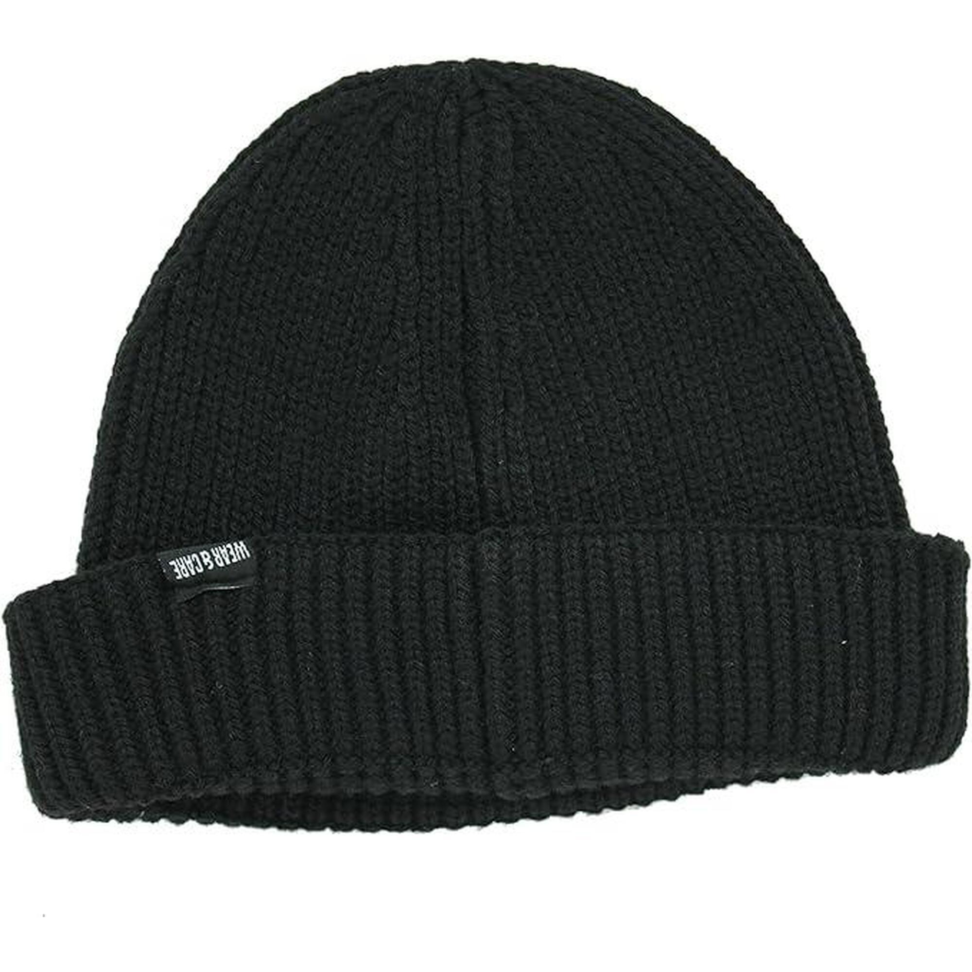 Gorro Docker - Talla única - Poliéster reciclado - Wear&Care (Negro)