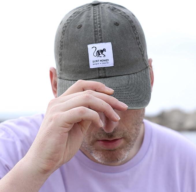 Gorra Béisbol -Aspecto Desgastado -Sin estructura /Adulto /Talla única (Verde) 3/6
