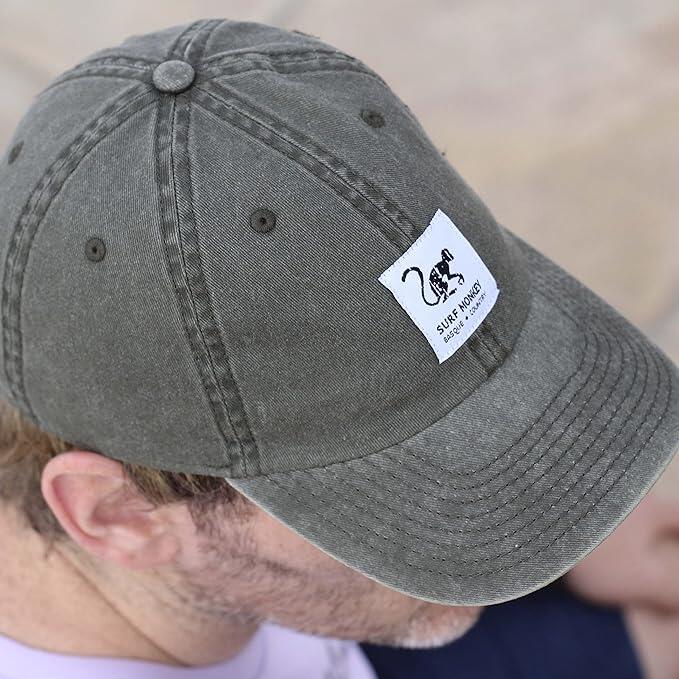 Gorra Béisbol -Aspecto Desgastado -Sin estructura /Adulto /Talla única (Verde) 5/6