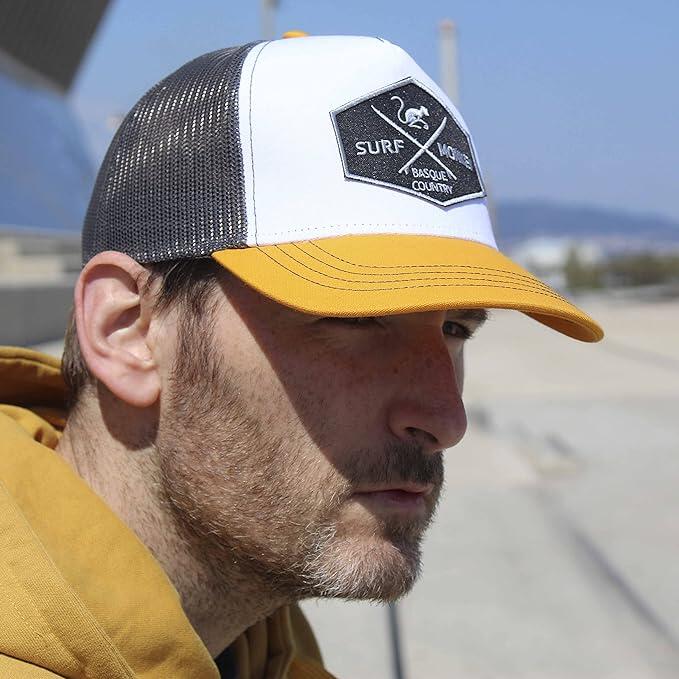 Casquette Trucker - 5 panneaux / Adulte / Taille unique (Jaune/Gris) 4/7