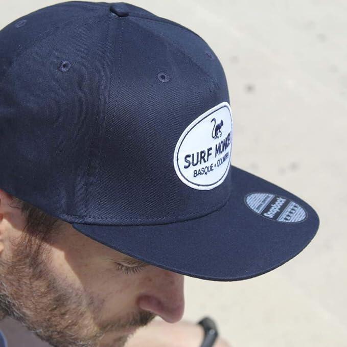 Gorra Trucker - Visera Plana - Snapback / Adulto / Talla única (Azul Marino) 4/5