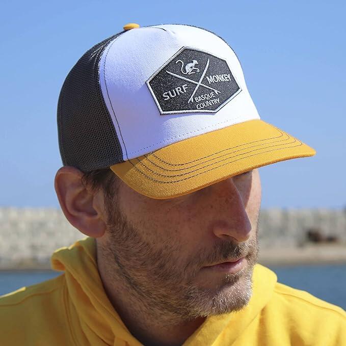 Casquette Trucker - 5 panneaux / Adulte / Taille unique (Jaune/Gris) 5/7