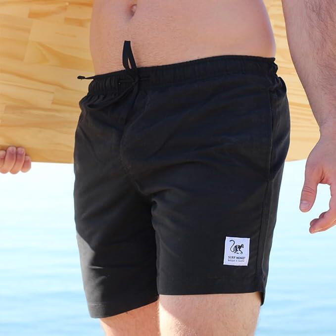 Maillot de bain à séchage rapide - Short de bain / Homme (Noir) 3/7