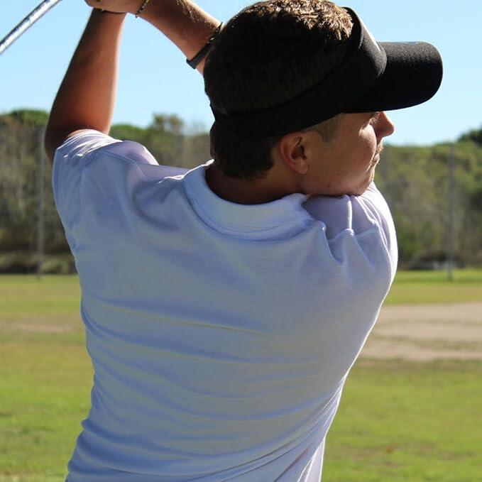 Visière haute performance - Golf/Tennis - Sèche / Adulte / Taille unique (Noir) 5/5