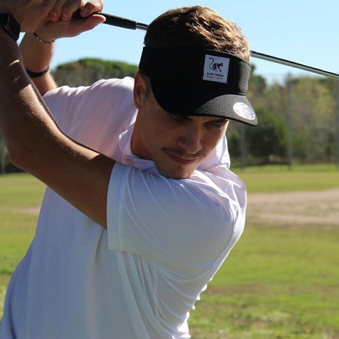 Visière haute performance - Golf/Tennis - Sèche / Adulte / Taille unique (Noir) 4/5