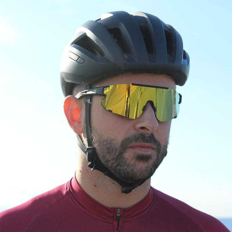 Gafas de sol deportivas - Ciclismo - TR90 / Adulto / Talla única (Amarillo)