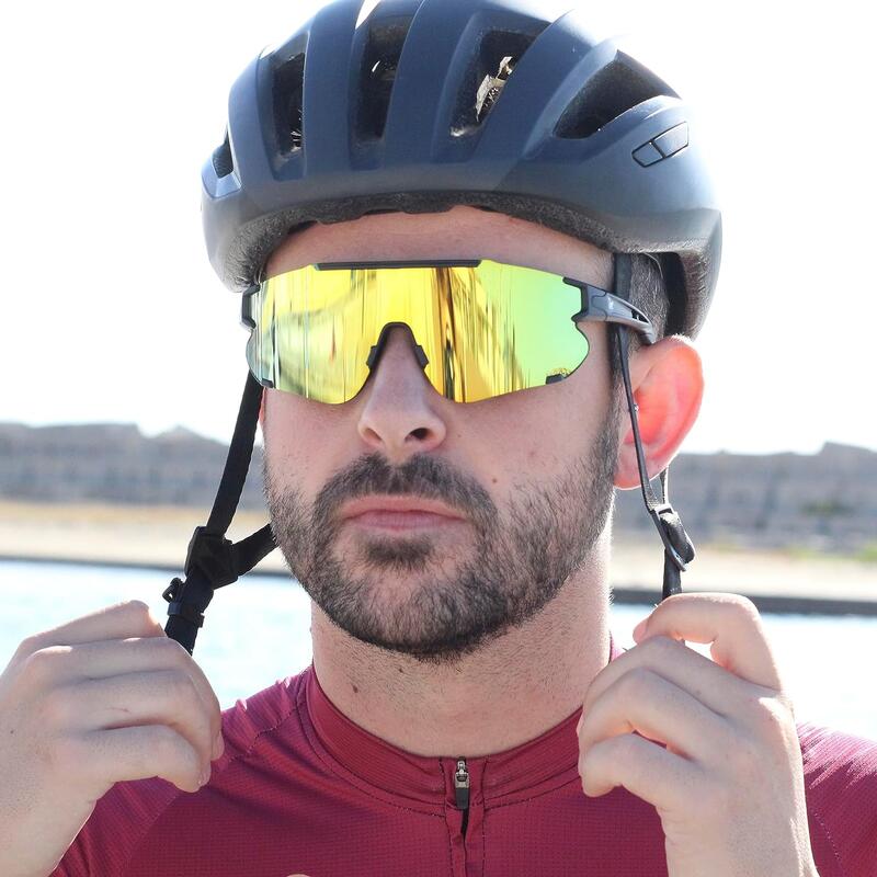 Gafas de sol deportivas - Ciclismo - TR90 / Adulto / Talla única (Amarillo)