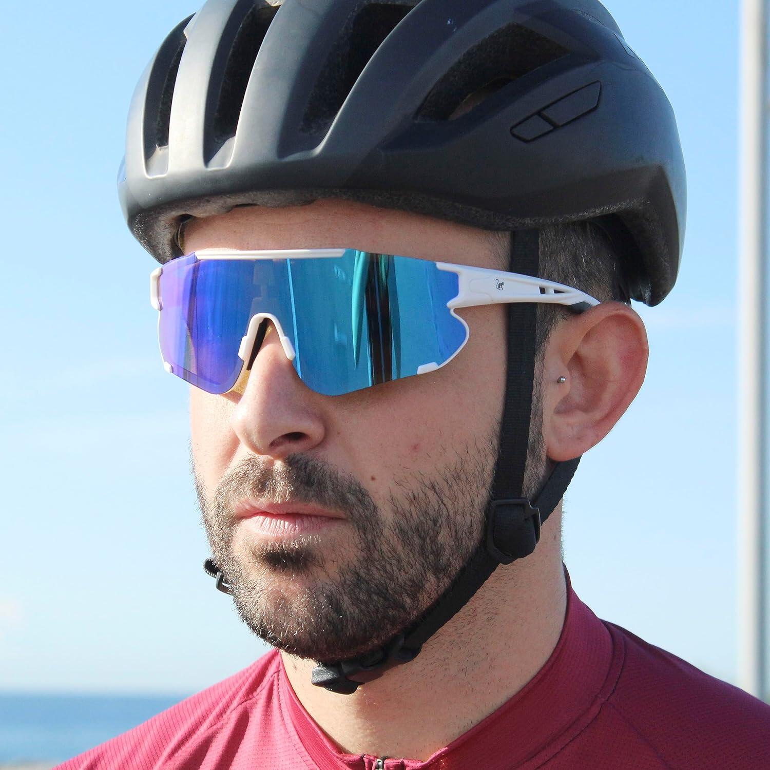 Occhiali sportivi unisex - Protezione UV400 / Lenti polarizzate TR90 (blu) 2/7