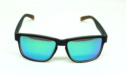 Lunettes de soleil unisexes - Polarisées / UV400 (Noir/Vert)