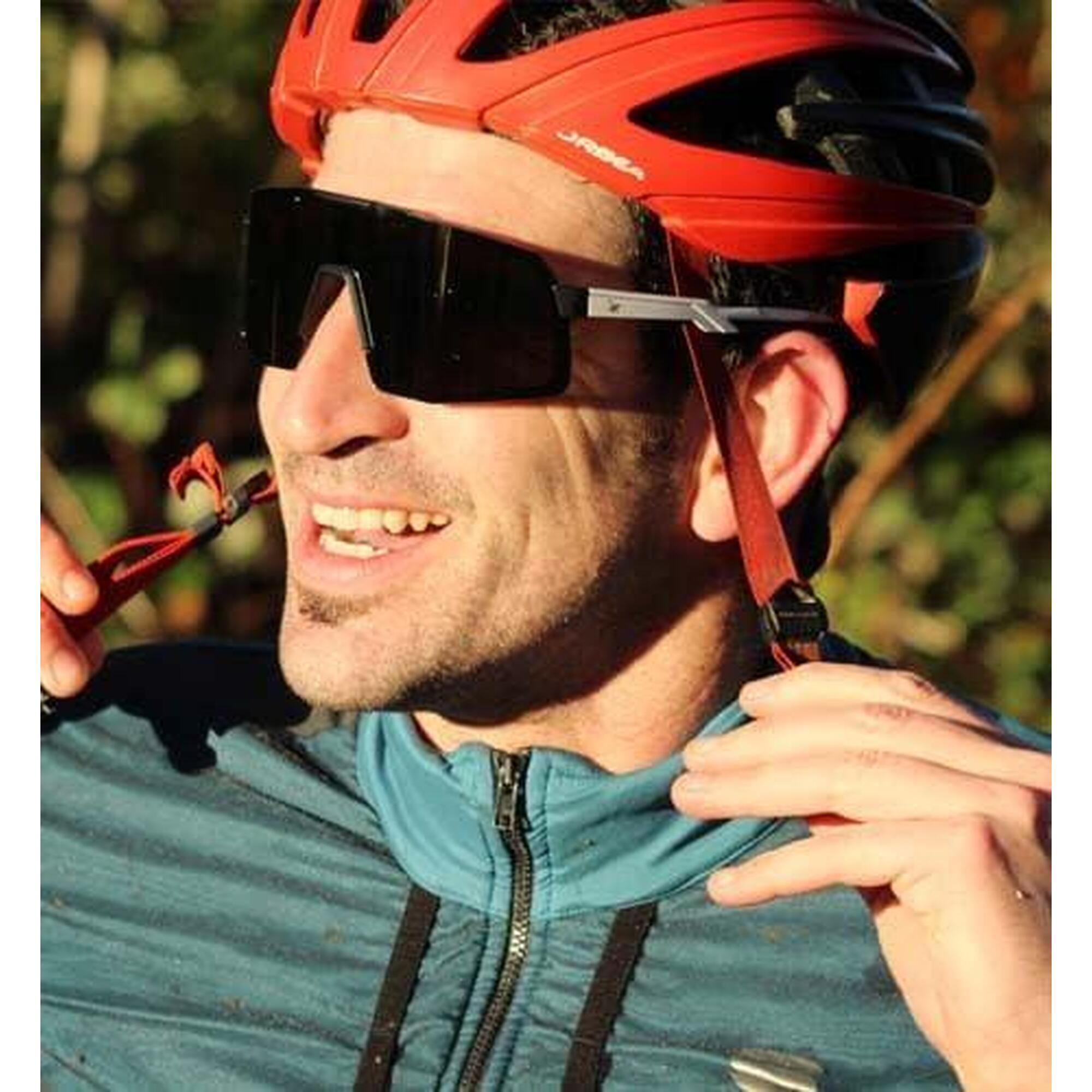 Lunettes de sport polarisées - 3 verres interchangeables / UV400 (Blanc)