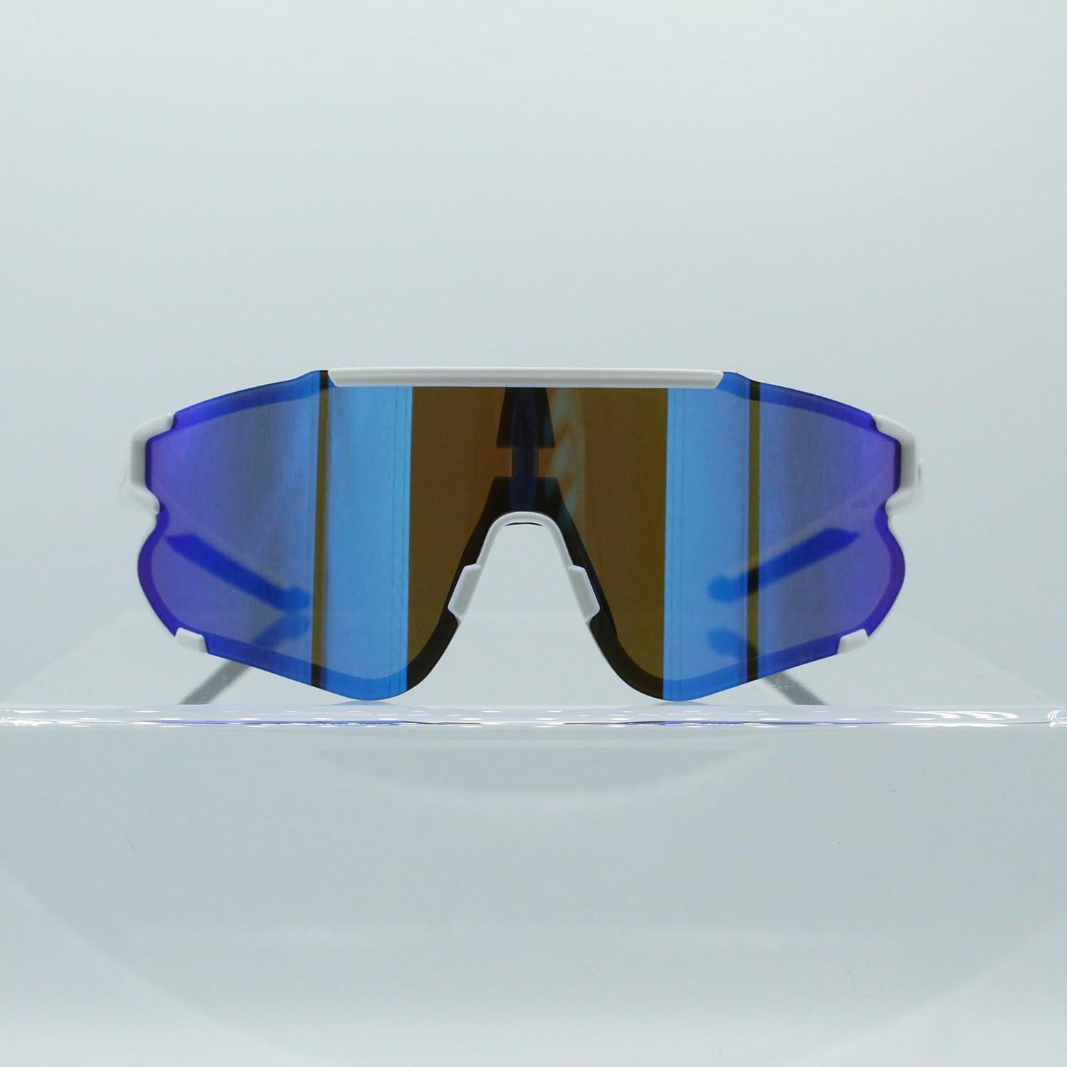 Occhiali sportivi unisex - Protezione UV400 / Lenti polarizzate TR90 (blu) 4/7