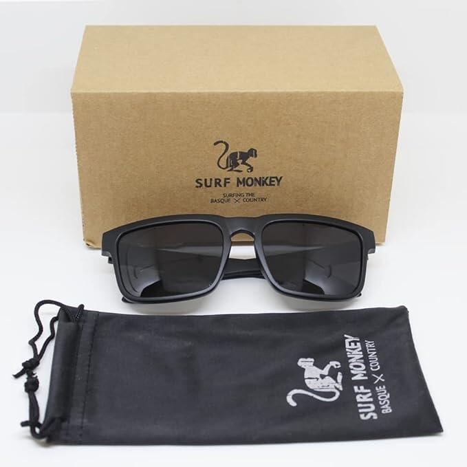 Lunettes de soleil unisexes - Polarisées / UV400 (Noir/Bleu)