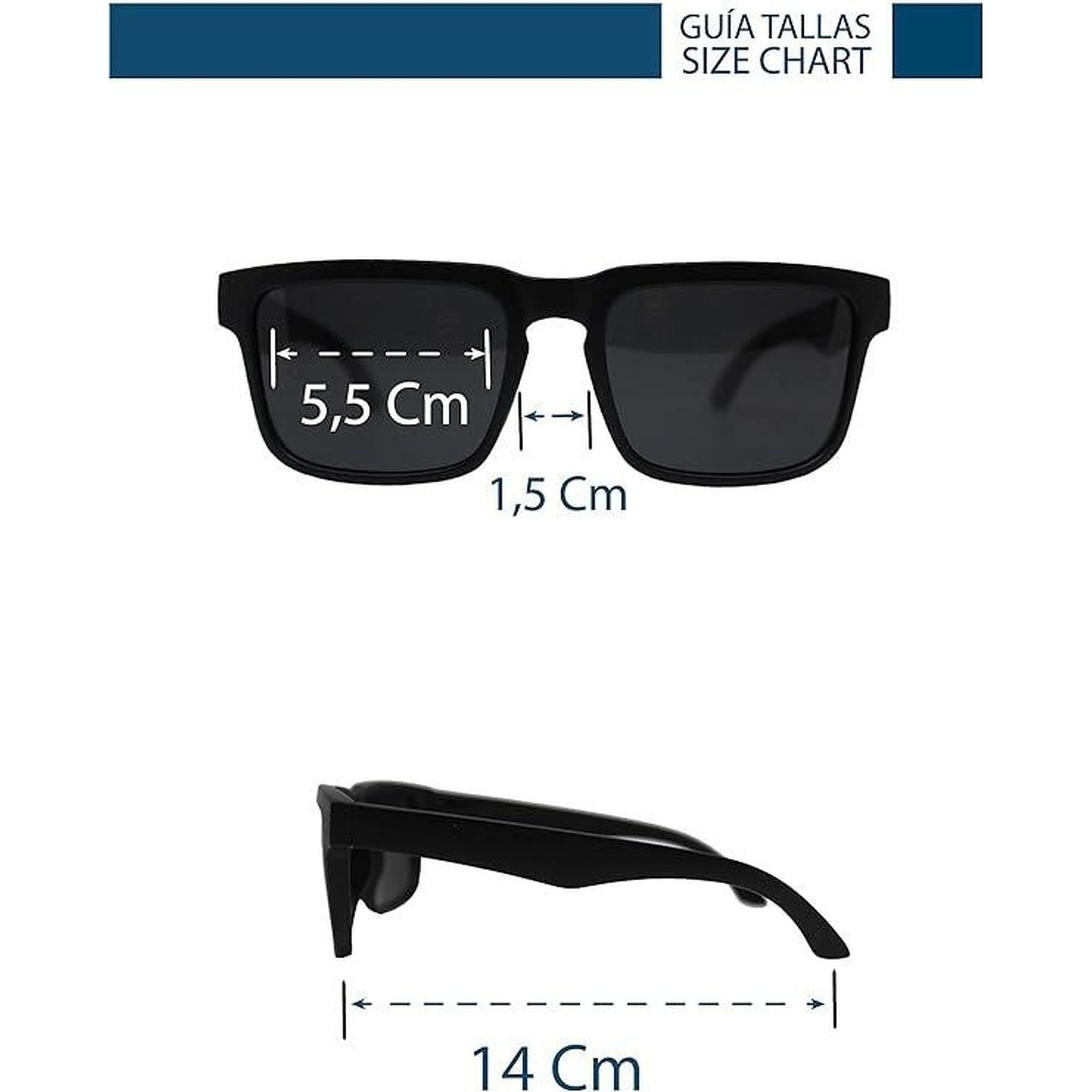 Lunettes de soleil unisexes - Polarisées / UV400 (Noir)