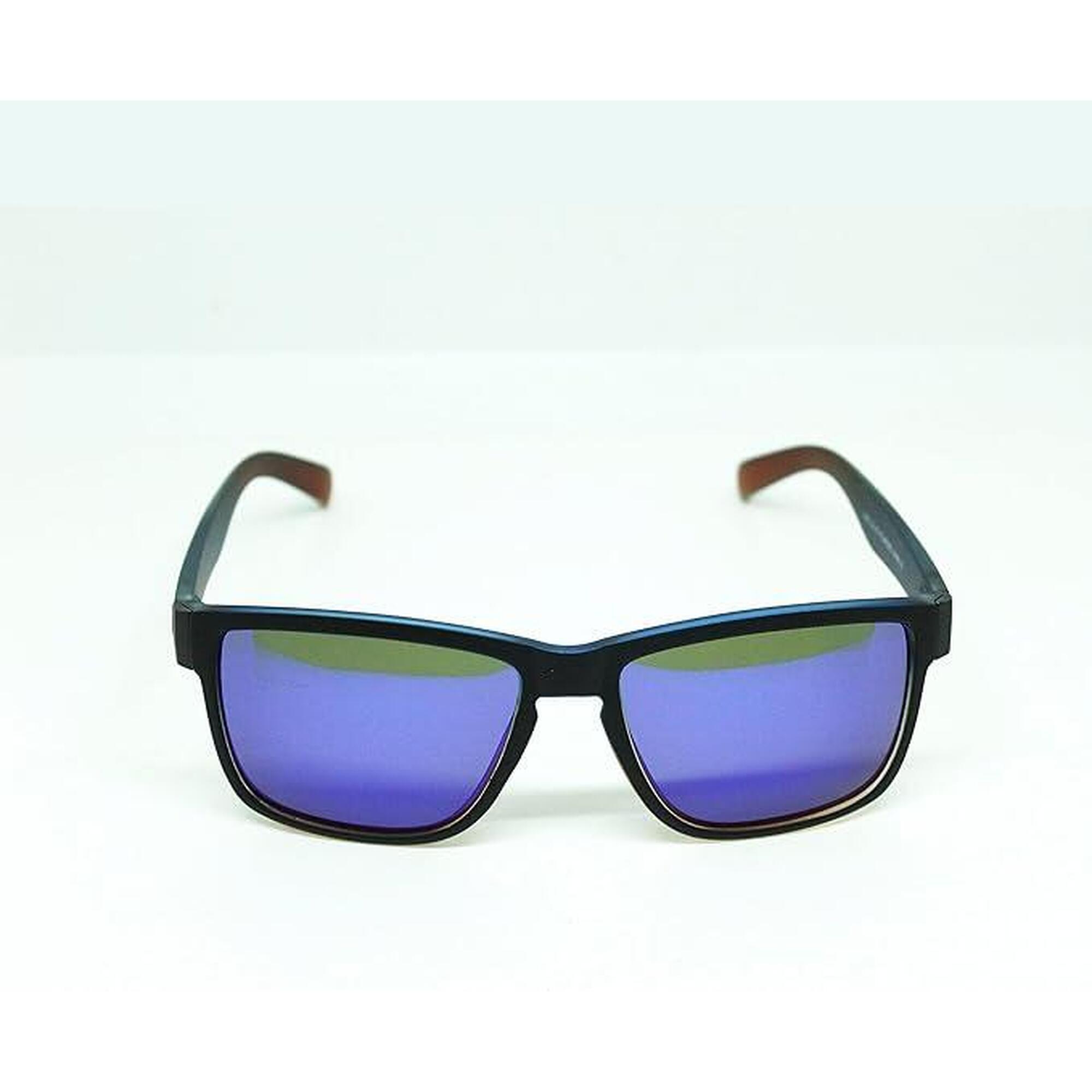 Lunettes de soleil unisexes - Polarisées / UV400 (Noir/Bleu)