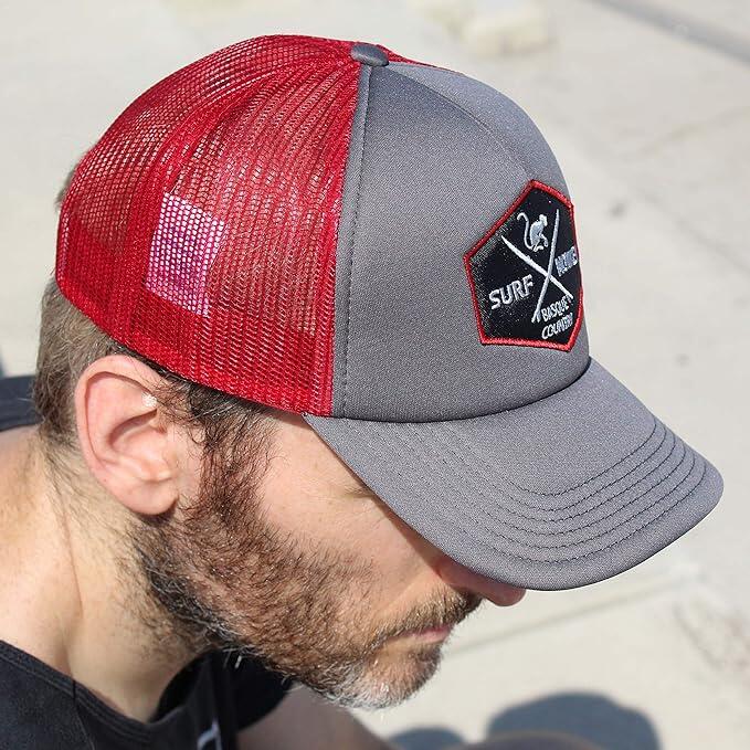 Casquette Trucker - Rembourrée / Adulte / Taille Unique (Gris/Rouge) 4/6